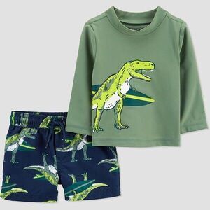 Carter's Just One You Baby Boys' 2pc Dinosaur Rash Guard Set 6 Months
